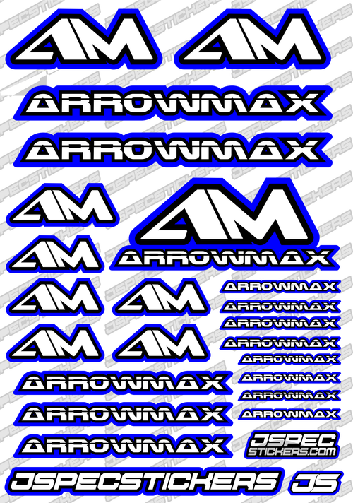 ARROWMAX RC STICKER SHEET A5 'RK EDITION' - Jspec Stickers