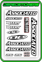 TEAM ASSOCIATED STICKER SHEET A5 - Jspec Stickers