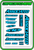 TEAM ASSOCIATED STICKER SHEET A5 - Jspec Stickers