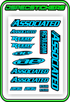 TEAM ASSOCIATED STICKER SHEET A5 - Jspec Stickers
