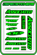 TEAM ASSOCIATED STICKER SHEET A5 - Jspec Stickers