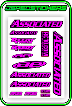 TEAM ASSOCIATED STICKER SHEET A5 - Jspec Stickers