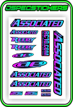 TEAM ASSOCIATED STICKER SHEET A5 - Jspec Stickers