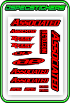 TEAM ASSOCIATED STICKER SHEET A5 - Jspec Stickers
