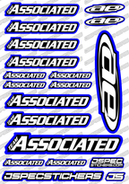 TEAM ASSOCIATED RC STICKER SHEET A5 'RK EDITION' - Jspec Stickers