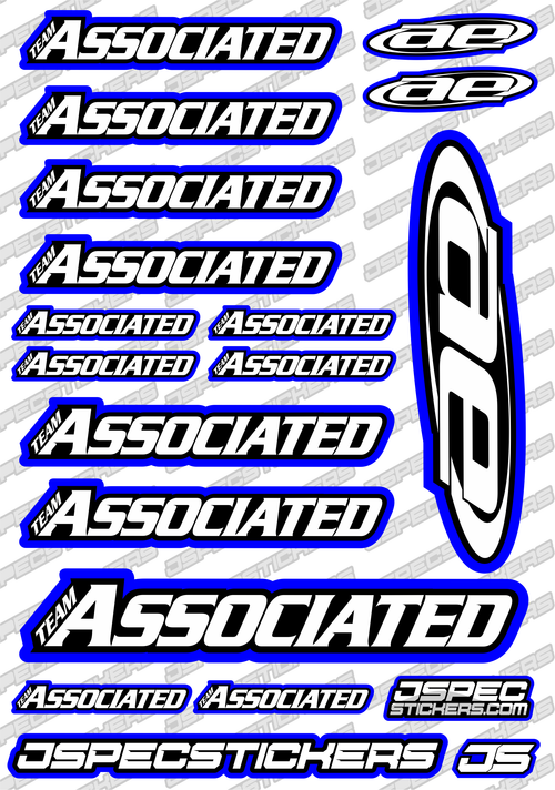 TEAM ASSOCIATED RC STICKER SHEET A5 'RK EDITION' - Jspec Stickers