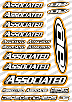 TEAM ASSOCIATED RC STICKER SHEET A5 'RK EDITION' - Jspec Stickers