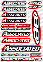 TEAM ASSOCIATED RC STICKER SHEET A5 'RK EDITION' - Jspec Stickers