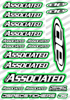 TEAM ASSOCIATED RC STICKER SHEET A5 'RK EDITION' - Jspec Stickers