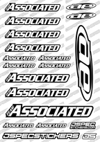 TEAM ASSOCIATED RC STICKER SHEET A5 'RK EDITION' - Jspec Stickers
