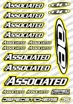TEAM ASSOCIATED RC STICKER SHEET A5 'RK EDITION' - Jspec Stickers