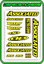 TEAM ASSOCIATED STICKER SHEET A5 - Jspec Stickers