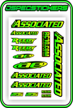 TEAM ASSOCIATED STICKER SHEET A5 - Jspec Stickers