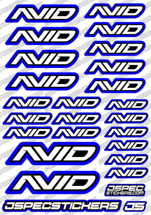 AVID RC STICKER SHEET A5 'RK EDITION' - Jspec Stickers