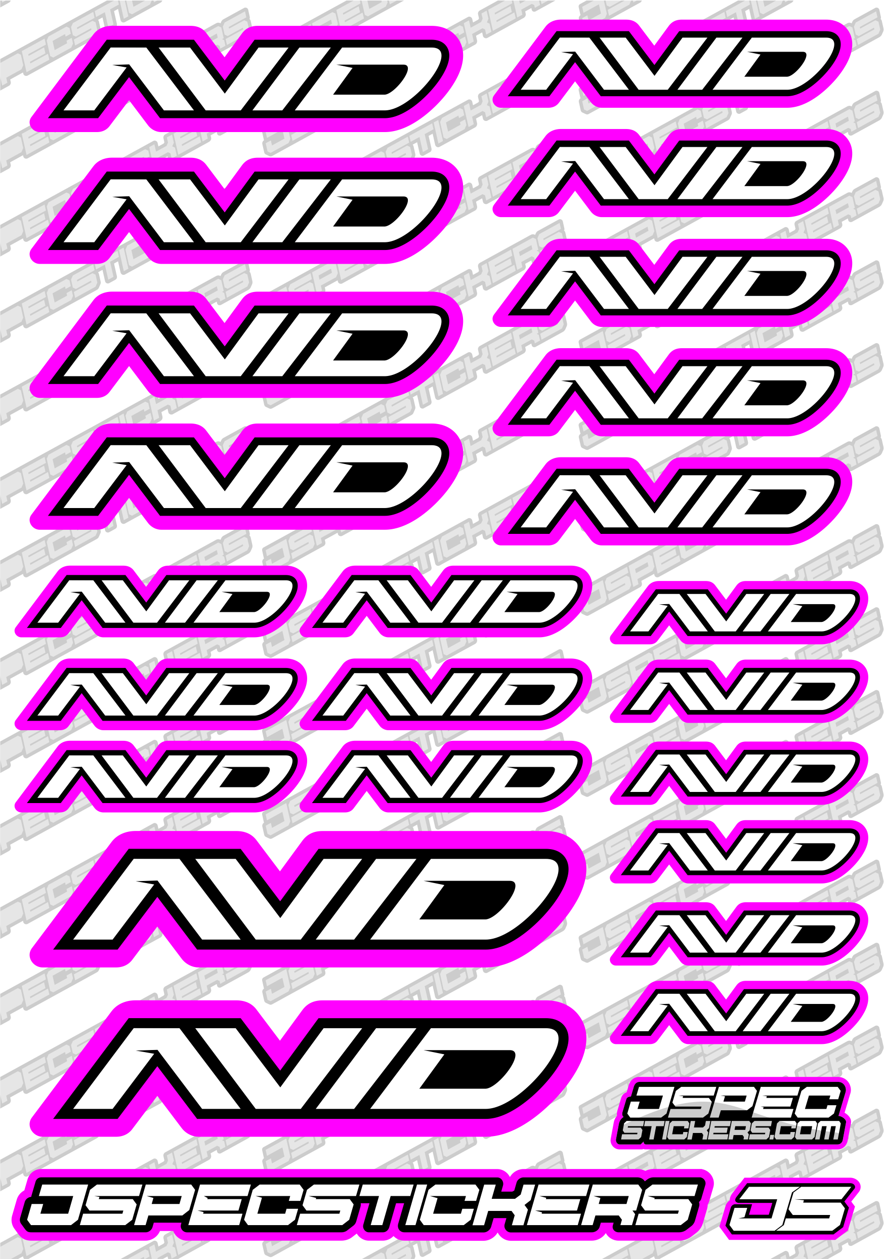 AVID RC STICKER SHEET A5 'RK EDITION' - Jspec Stickers