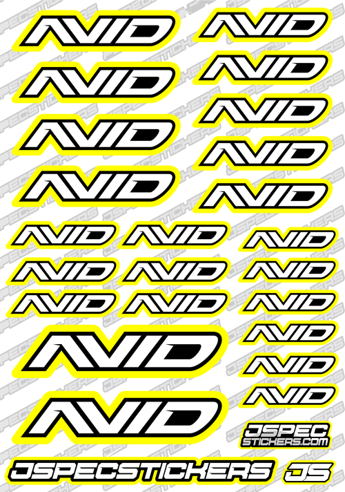 AVID RC STICKER SHEET A5 'RK EDITION' - Jspec Stickers