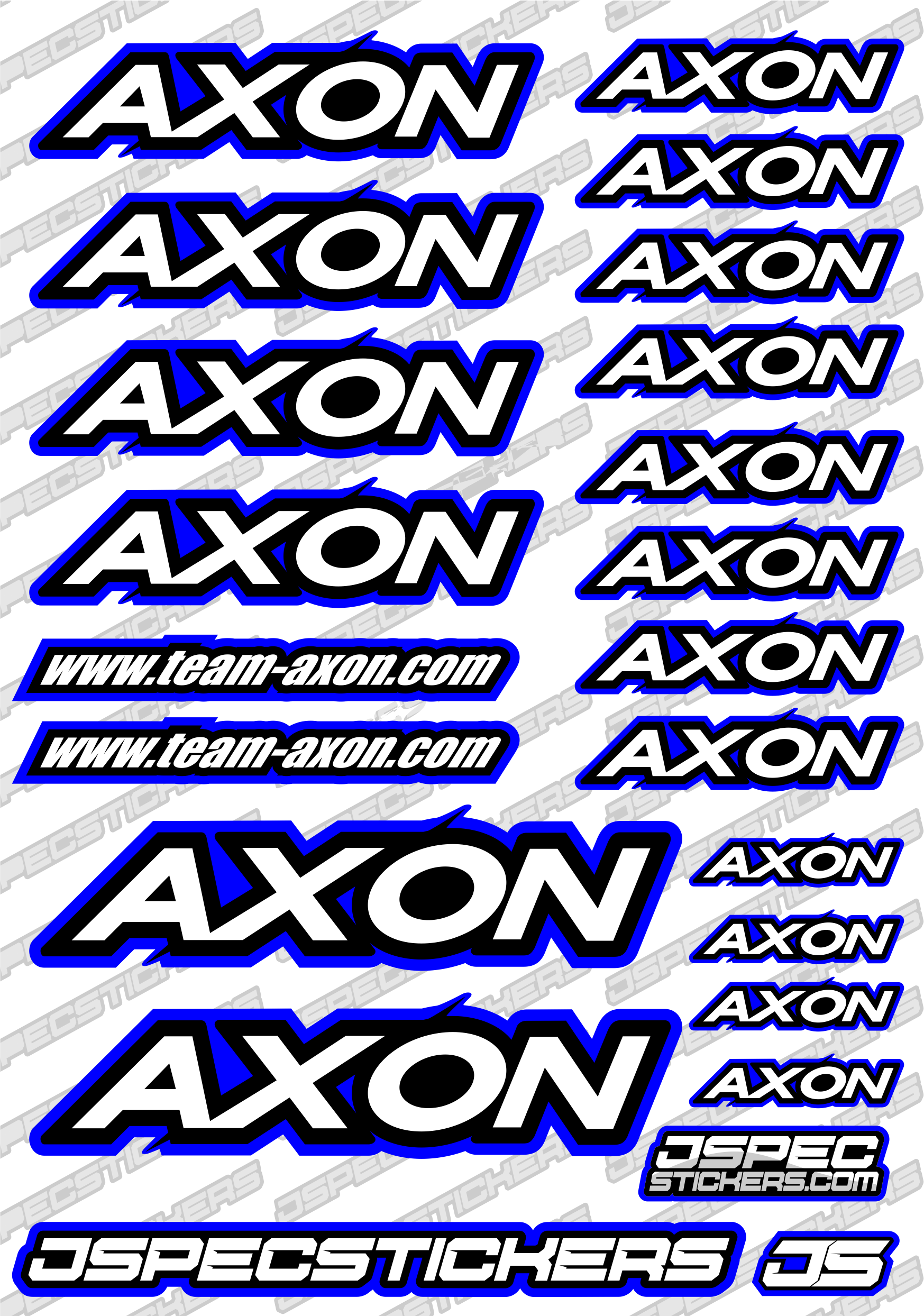 AXON RC STICKER SHEET A5 'RK EDITION' – Jspec Stickers