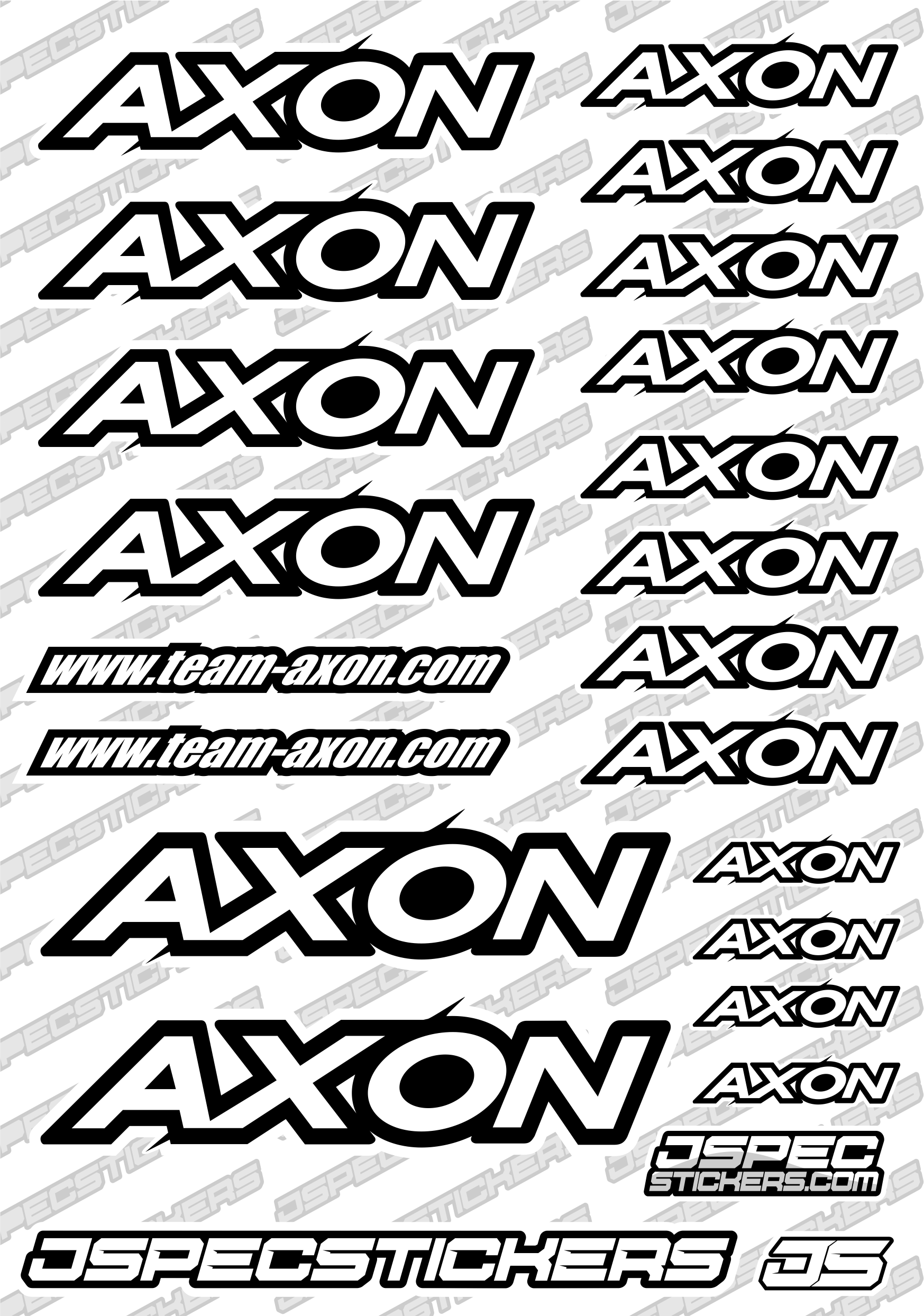 AXON RC STICKER SHEET A5 'RK EDITION' – Jspec Stickers