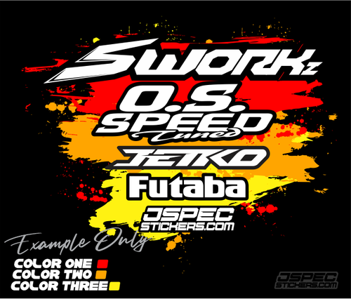 'BRUSHED' CUSTOM RC TSHIRT - Jspec Stickers