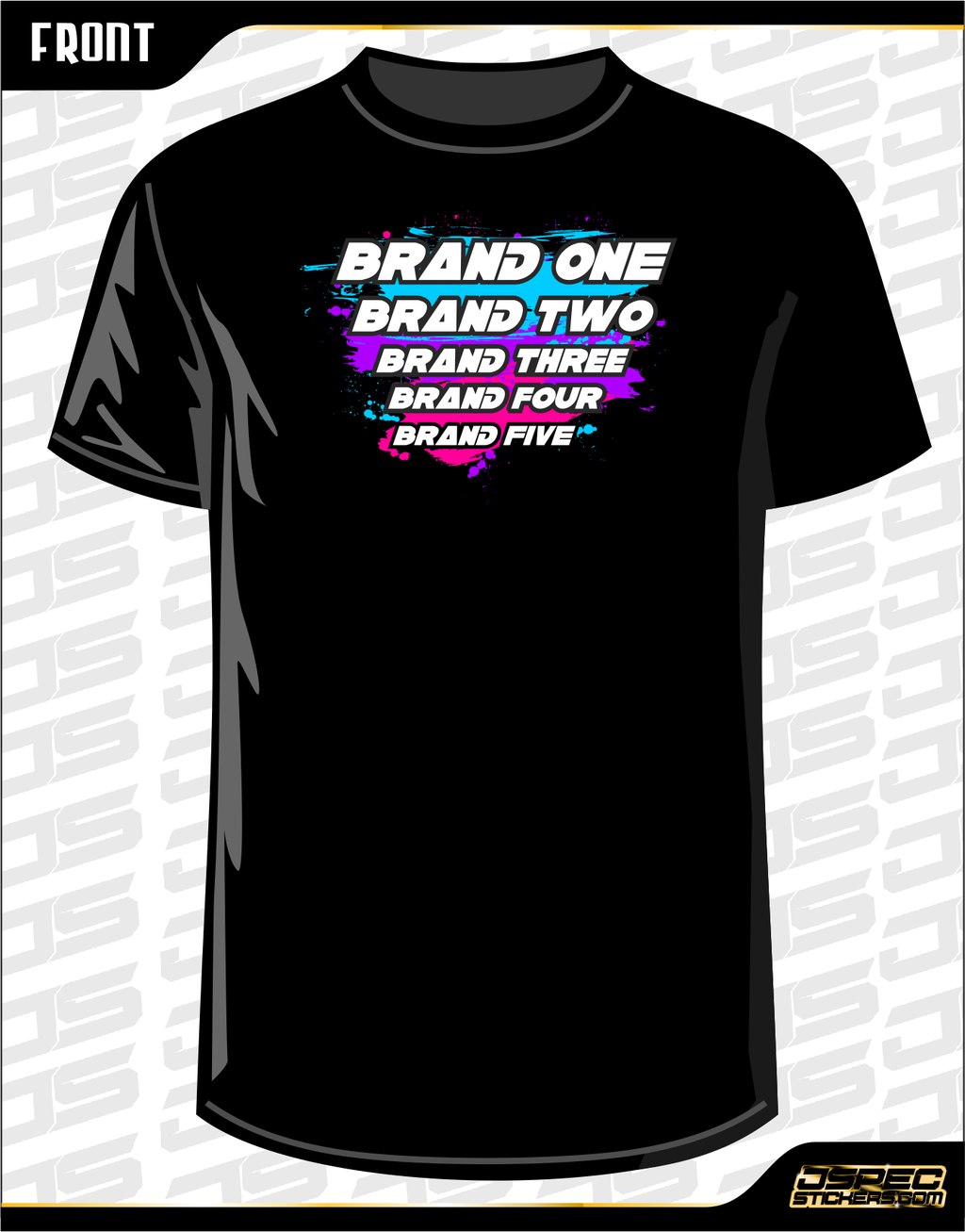 'BRUSHED' CUSTOM RC TSHIRT - Jspec Stickers