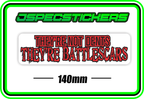 THEY'RE NOT DENTS, THEY'RE BATTLESCARS BUMPER STICKER - Jspec Stickers