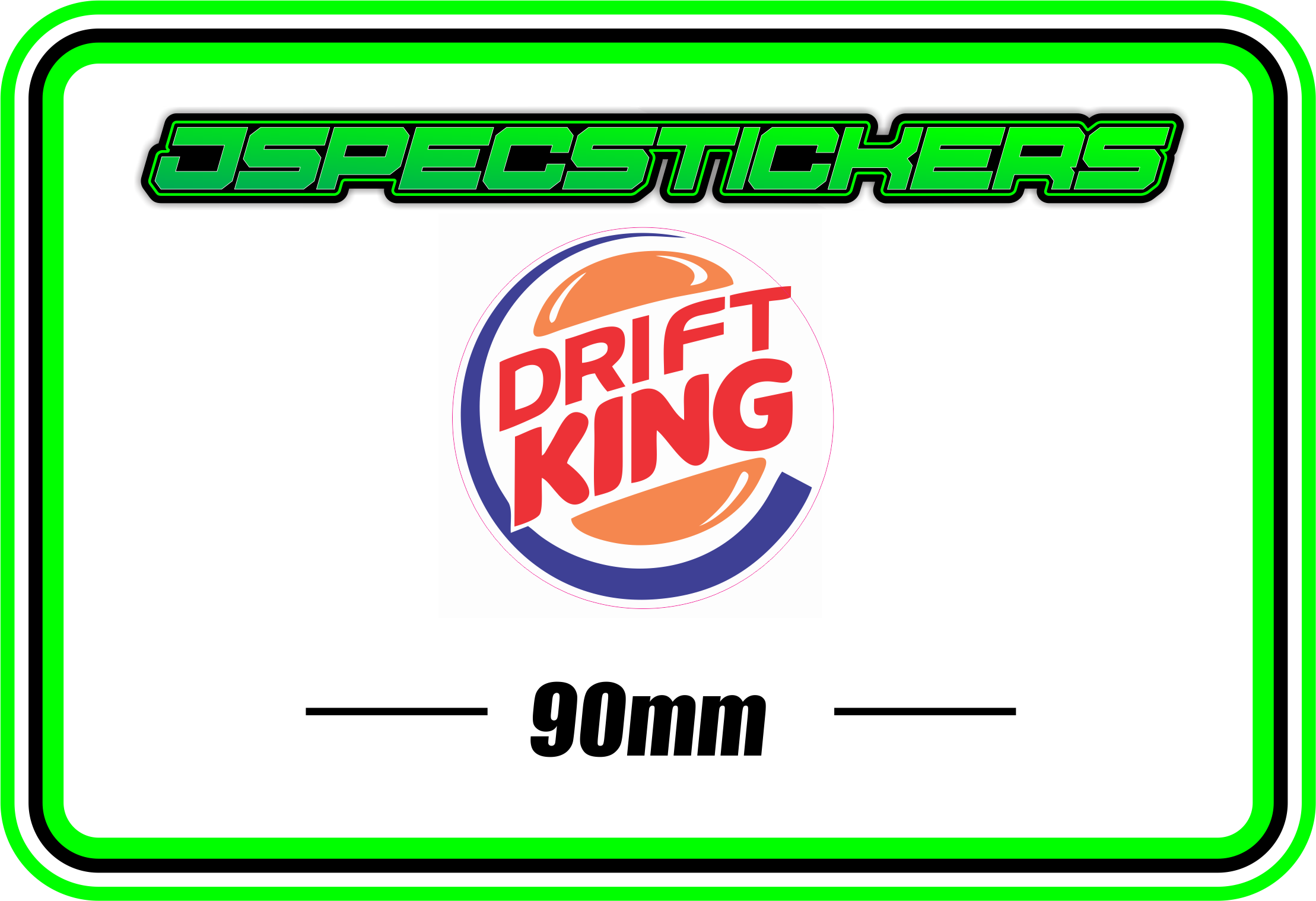 DRIFT KING BUMPER STICKER - Jspec Stickers