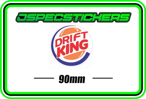DRIFT KING BUMPER STICKER - Jspec Stickers