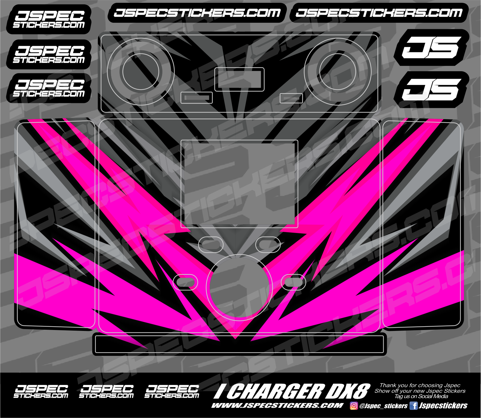 iCHARGER DX8 JWRAP CUSTOM SKIN - Jspec Stickers