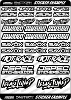 FACTORY PRO STICKER SHEET - Jspec Stickers