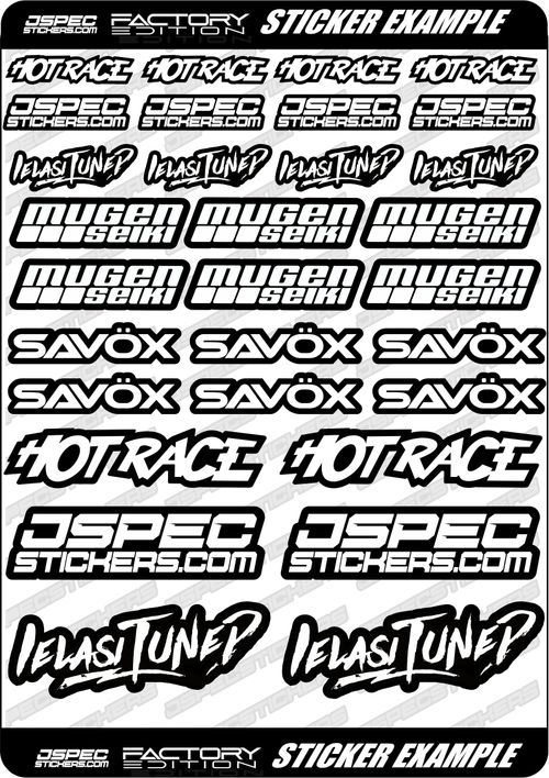 FACTORY PRO STICKER SHEET