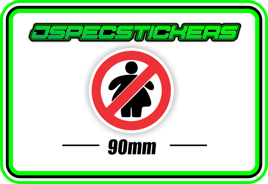 NO FAT CHICKS BUMPER STICKER - Jspec Stickers