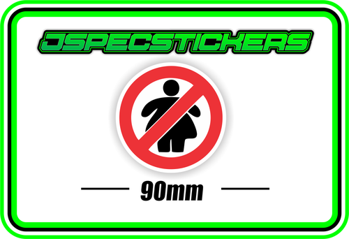 NO FAT CHICKS BUMPER STICKER - Jspec Stickers