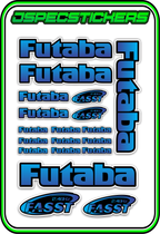 FUTABA RC STICKER SHEET A5 - Jspec Stickers