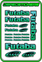 FUTABA RC STICKER SHEET A5 - Jspec Stickers