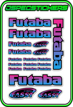 FUTABA RC STICKER SHEET A5 - Jspec Stickers