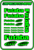 FUTABA RC STICKER SHEET A5 - Jspec Stickers