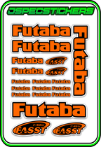 FUTABA RC STICKER SHEET A5 - Jspec Stickers
