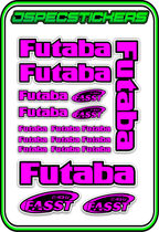 FUTABA RC STICKER SHEET A5 - Jspec Stickers