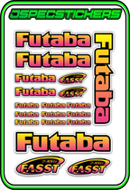 FUTABA RC STICKER SHEET A5 - Jspec Stickers
