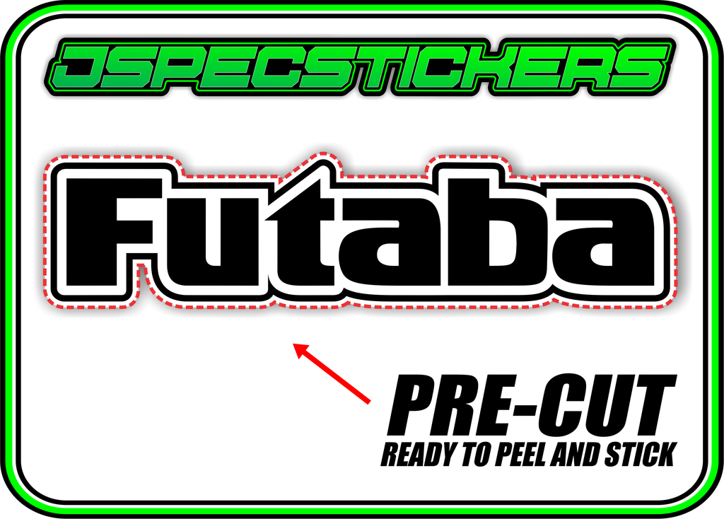 FUTABA RC STICKER SHEET A5 - Jspec Stickers