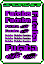 FUTABA RC STICKER SHEET A5 - Jspec Stickers