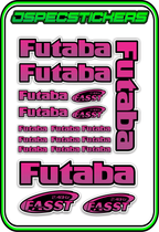 FUTABA RC STICKER SHEET A5 - Jspec Stickers