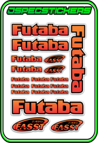 FUTABA RC STICKER SHEET A5 - Jspec Stickers