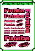 FUTABA RC STICKER SHEET A5 - Jspec Stickers