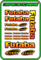 FUTABA RC STICKER SHEET A5 - Jspec Stickers