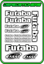 FUTABA RC STICKER SHEET A5 - Jspec Stickers