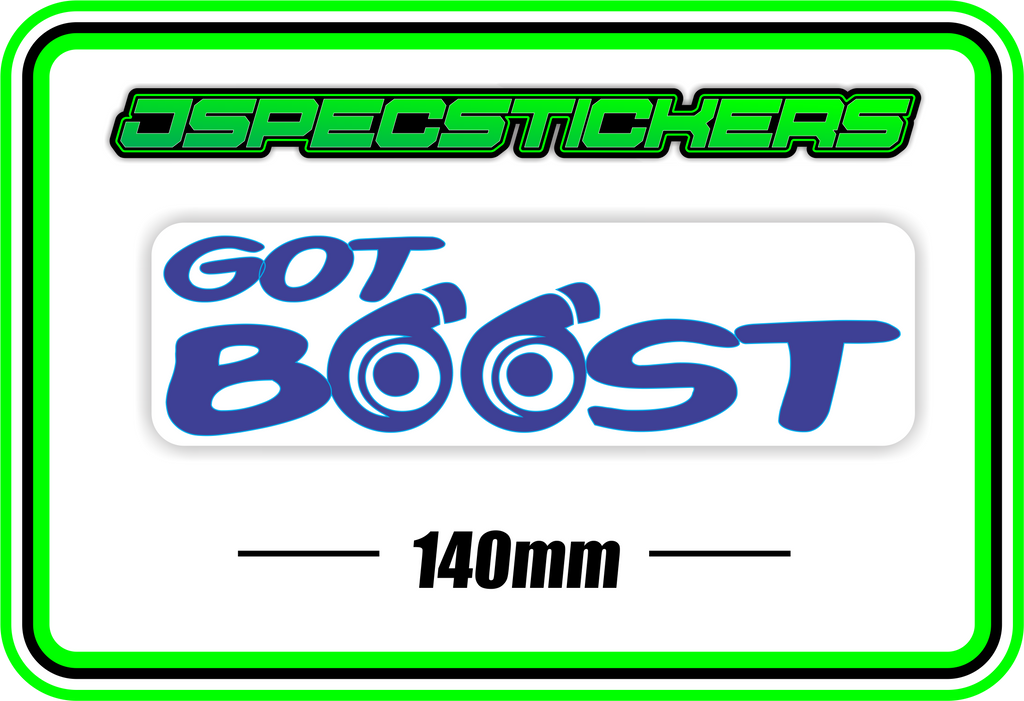 GOT BOOST BUMPER STICKER - Jspec Stickers