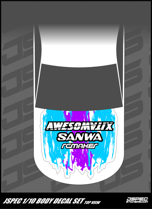 GRUNGE STYLE BODY DECAL SET