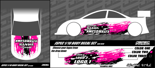 GRUNGE STYLE BODY DECAL SET