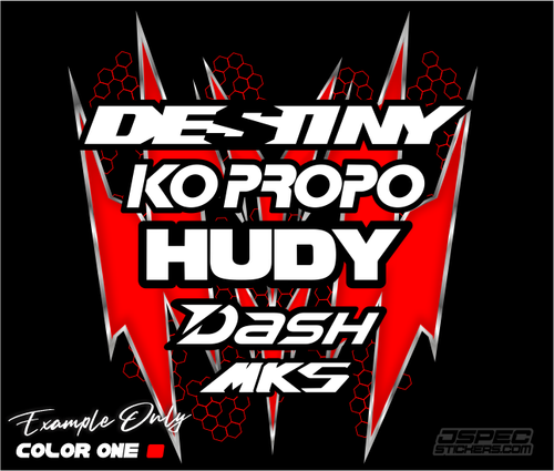 'SHARP HEX' CUSTOM RC TSHIRT - Jspec Stickers